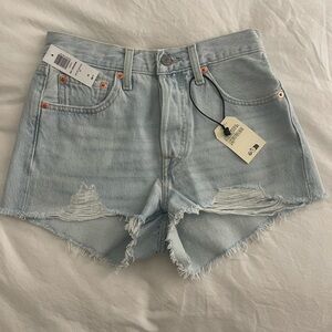Light Blue Denim Women Shorts